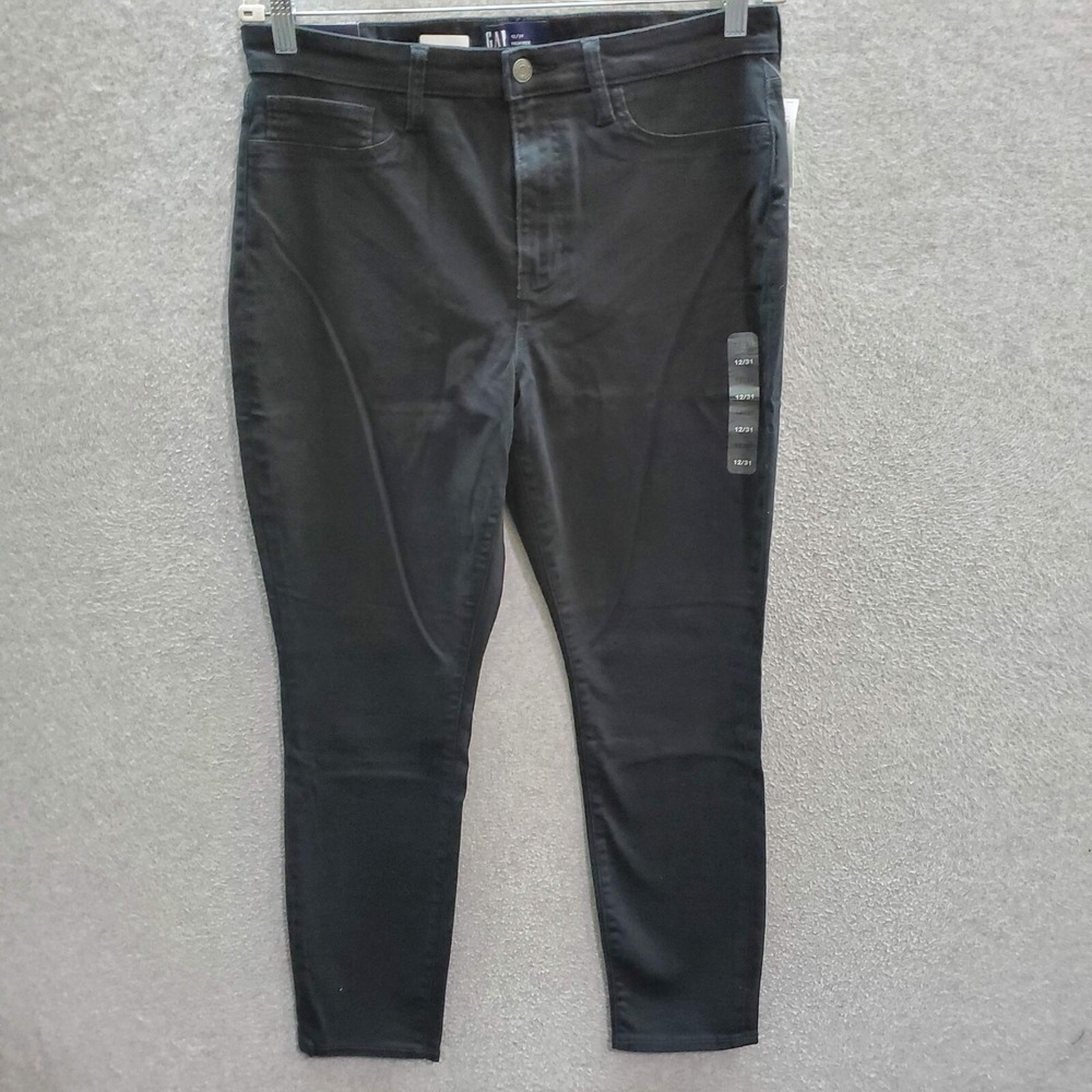 Gap Women Pants 12‎ Black High Rise Favorite Jegging Stretch Denim NWT